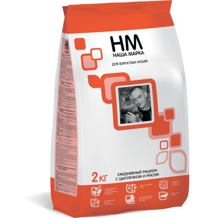 Наша Марка сухой корм для кошек с цыпленком и рисом 15 кг.